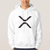 XRP 'X' Logo White Hoodie (Vorderseite)