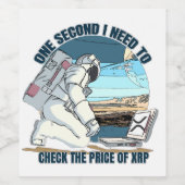 XRP zum Mondastronauten - XRP RIPPLE Weinetikett (Einzelnes Label)