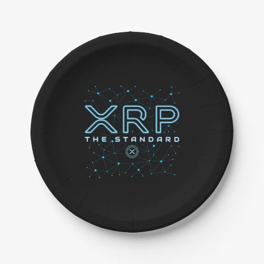 XRPL Blockchain XRP Kryptowährungsstars Pappteller (Vorderseite)