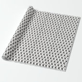 X's Allover - Schwarz auf Weiß Geschenkpapier (Ungerollt)