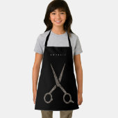 XS Friseur CUSTOM Moderne Schere schwarze Schürze (Insitu)