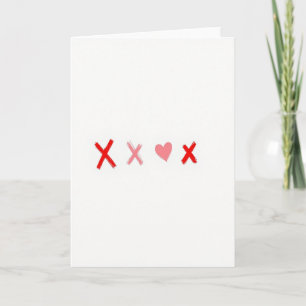 Xs und Herz Liebe Karte