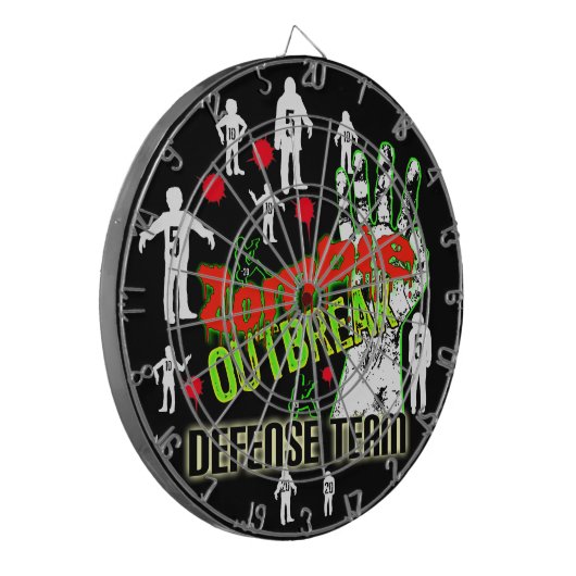 Xtra Points Zombie Outbreak Defense Team DartBoard Dartscheibe (Vorderseite Links)
