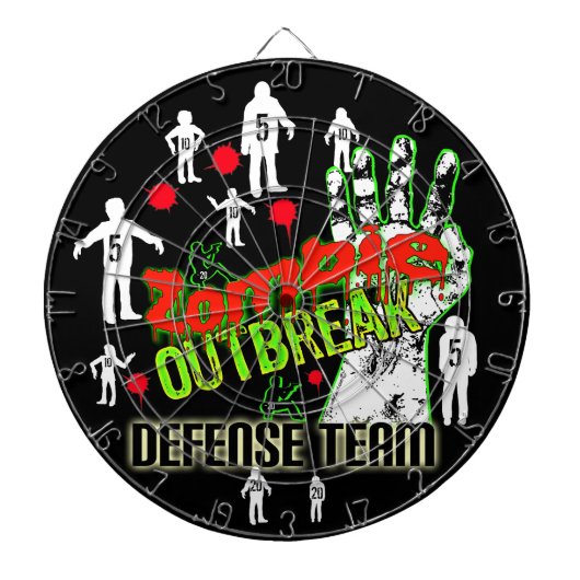 Xtra Points Zombie Outbreak Defense Team Dartziels Dartscheibe (vorne)