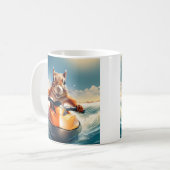 Xtreme-Eichhörnchen-Jet-Ski. Wilde Wellen und Schn Kaffeetasse (Vorderseite Links)