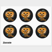 Xtreme Pumpkin Carving Runder Aufkleber (Blatt)