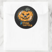 Xtreme Pumpkin Carving Runder Aufkleber (Tasche)