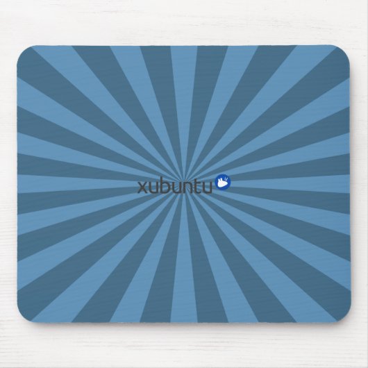 Xubuntu Linux-Blau-Sternexplosion Mousepad (Vorne)