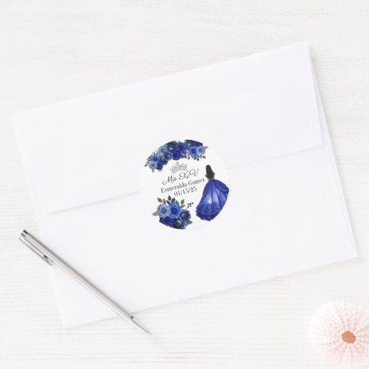 XV Aufkleber royblau (Umschlag)