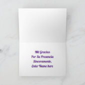 XV Quinceañera Vielen Dank Karte (Innenseite)