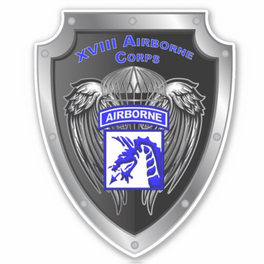 XVIII IM FLUGZEUG CORPS AUFKLEBER (Vorderseite)