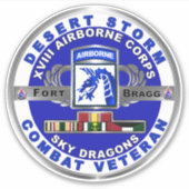 XVIII IM FLUGZEUG CORPS-Wüstensturm Aufkleber (Vorderseite)