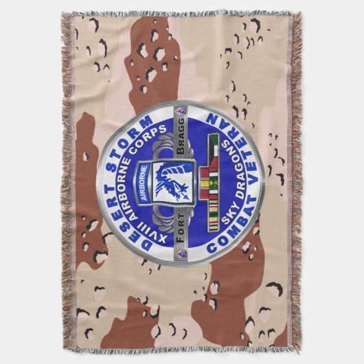 XVIII Im Flugzeug Corps Wüstensturm Veteran Decke (Vorderseite Vertikal)