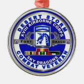 XVIII Im Flugzeug Corps Wüstensturm Veteran Ornament Aus Metall (Vorne)