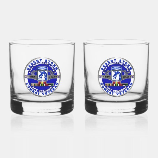 XVIII IM FLUGZEUG CORPS-Wüstensturm Whiskyglas (Vorderseite)