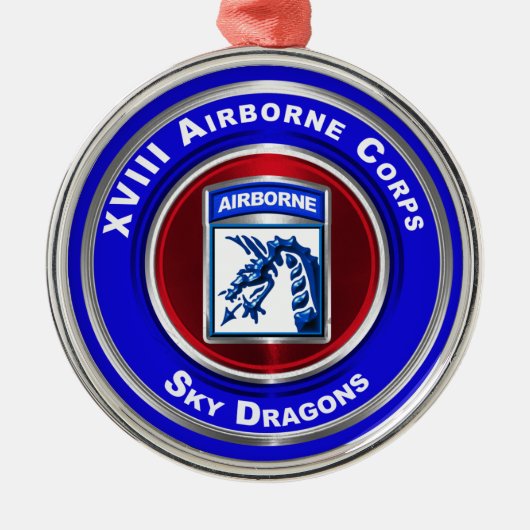 XVIII Im Flugzeug Korps Sake Weihnachten Ornament Aus Metall (Vorne)