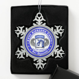 XVIII Im Flugzeug Korps Schneeflocken Zinn-Ornament