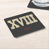 XVIII RECHTECKIGER PAPPUNTERSETZER (angewinkelt)
