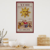 XVIIII Le Soleil, französische Tarot-Karte der Son Poster (Küche)