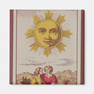 XVIIII Le Soleil, französische Tarotkarte des Sun Magnet