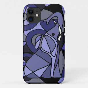 XW-, abstrakter Kunst-Elefant-Entwurf iPhone 11 Hülle