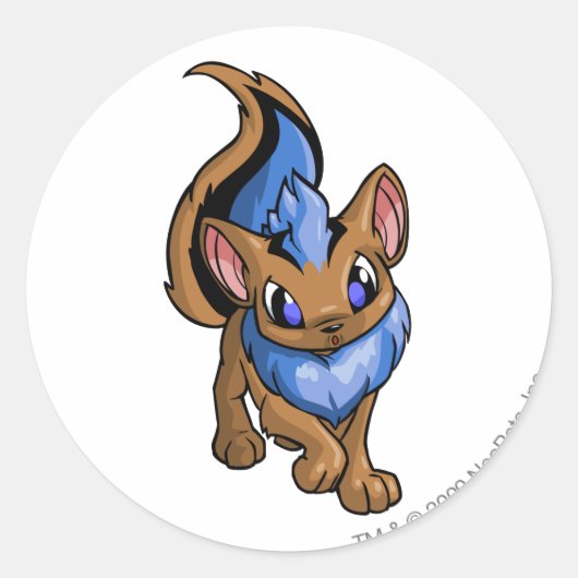 Xweetok Blue Runder Aufkleber (Vorderseite)