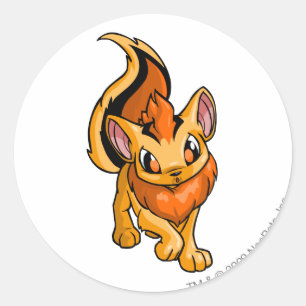 Xweetok Orange Runder Aufkleber