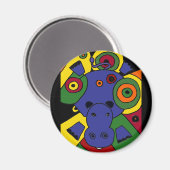 XX - Abstrakte Kunst in Hippo Magnet (Vorderseite/Rückseite)