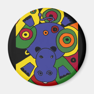 XX - Abstrakte Kunst in Hippo Magnet