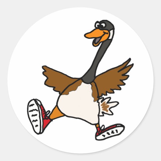 XX - Alberne Gänse Runder Aufkleber (Vorderseite)