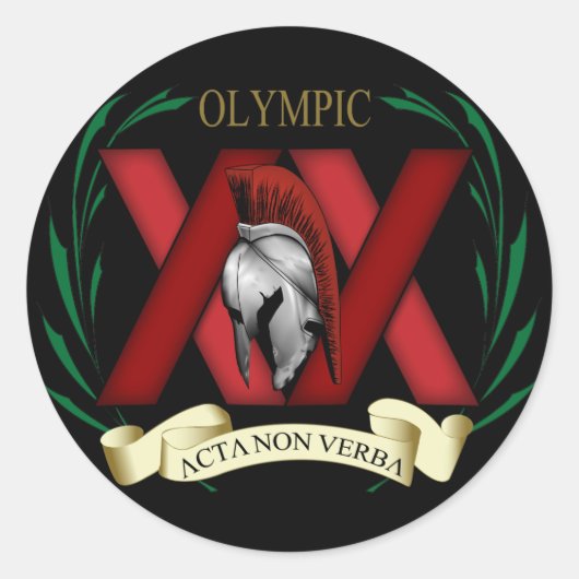 XX Bild auf schwarz Runder Aufkleber (Vorderseite)