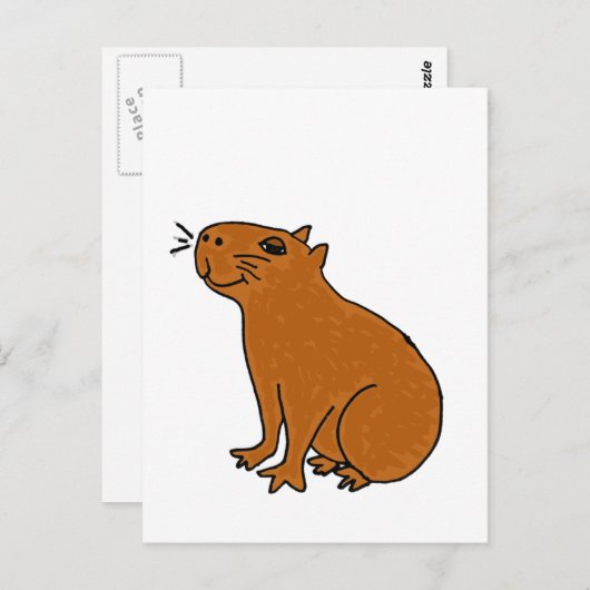 XX - Capybara Art Postkarte (Vorne/Hinten)