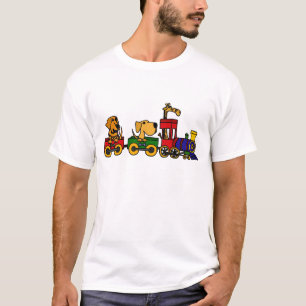 XX Cartoon-Zug mit Hunden und Giraffe T-Shirt