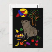 XX - Design der Pot Bellied Pig und Fruchtfolk Postkarte (Vorne/Hinten)