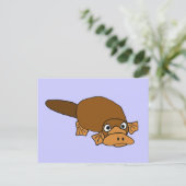 XX - Duck Billed Platypus Cartoon Postkarte (Stehend Vorderseite)