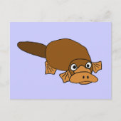 XX - Duck Billed Platypus Cartoon Postkarte (Vorderseite)