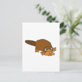 XX - Duck Billed Platypus Cartoon Postkarte (Stehend Vorderseite)