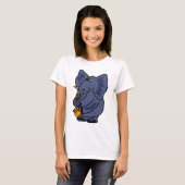 XX Elefant, der Saxophon spielt T-Shirt (Vorne ganz)