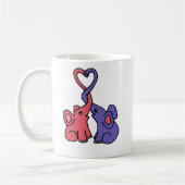 XX Elefant-Liebe-Cartoon Kaffeetasse (Links)