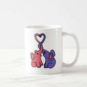 XX Elefant-Liebe-Cartoon Kaffeetasse