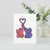 XX - ElefantenLiebe Cartoon Postkarte (Stehend Vorderseite)