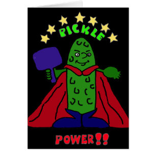 XX Essiggurken-PowerSuperhero Pickleball Cartoon
