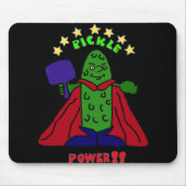 XX Essiggurken-PowerSuperhero Pickleball Cartoon Mousepad (Vorne)