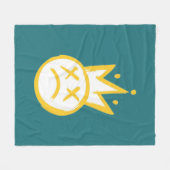 xx Eyes Face Fleecedecke (Vorderseite (Horizontal))