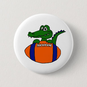 XX fantastischer Alligator auf einem Button