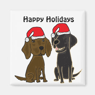 XX flacher überzogener Retriever-Weihnachtsmagnet Magnet