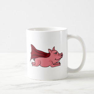 XX fliegender Superschwein-Cartoon Kaffeetasse