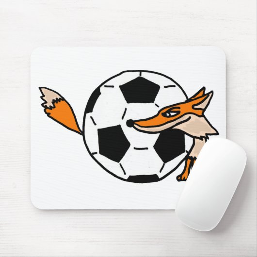 XX Fox hinter einer Fußball-Kunst Mousepad (Mit Mouse)