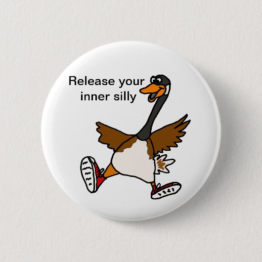 XX Freigabe Ihr inneres albernes - Gans Button (Vorderseite)