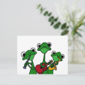 XX - Frösche spielen Cartoon Postkarte (Stehend Vorderseite)